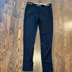 Marmot Black Base-layer Leggings - Size YXL